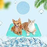 BEAUTYZOO Upgraded Dog Self Cooling Mat Ice Silk Chill Pads for Small Medium Large Dogs Q-MAX＞0.43- Summer Reusable Pet Training Pad - Absorbent Non-Slip Cool Mat for Kennels, Crates, Beds, 16" x 20"