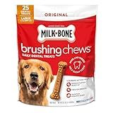 Milk-Bone Brushing Chews Original Chicken Flavor Daily Dental Dog Treats, Large, 33.7 Oz. Bag