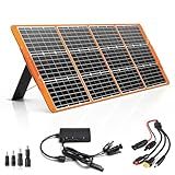 200 Watt Portable Solar Panel for Power Station Generator, 19.8V IP65 Waterproof 4 Kickstands Foldable Solar Panel, Solar Charger with MC4 Cable and USB Outputs for Outdoor Trip RV Camping Off Grid