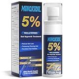 5% Minoxidil for Men and Women, Hair Growth Biotin Serum with Batana and Rosemary for Hair beard Regrowth Treatments, Extra Strength Hair Loss Solution to Regrow Thicker, 2.02FL OZ