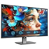 Pisichen Touchscreen Monitor 27" 2K 100Hz Gaming Monitor, QHD 2560x1440 IPS PC Monitors, 10-Point Touch Screen Computer Monitors, with USB C HDMI DP Ports, Built-in Speakers