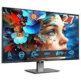 Pisichen Touchscreen Monitor 27" 2K 100Hz Gaming Monitor, QHD 2560x1440 IPS PC Monitors, 10-Point Touch Screen Computer Monitors, with USB C HDMI DP Ports, Built-in Speakers