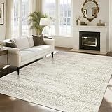 Srugn Washable Rugs 8x10 Area Rugs for Living Room,Rugs for Bedroom,Large Carpets,Ultra Soft Faux Wool Retro Dining Room Rug,Non Slip&Non-Shedding Low Pile Vintage Print Rug for Home Office Decor