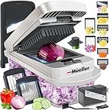 Mueller Pro-Series 10-in-1, 8 Blade Vegetable Chopper, Mandoline Slicer, Food Chopper with Container, Fruit Slicer, Kitchen Gadgets & Accessories, Home Essentials