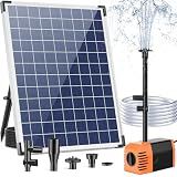Antfraer 25W Solar Fountain Pump, Solar Water Pump 320GPH Flow Adjustable, Solar Powered Water Pump with 16.5Ft Cord Length for Small Pond, Fish Pond Bird Bath Garden Waterfall Hydroponics