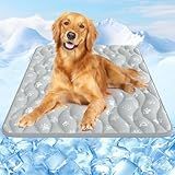 Rywell Super-Absorbent Cooling Mat for Dogs 44"x32" Arc-Chill 3.0 & Color-Changing Dog Cooling Mat, Stay Cool & Dry, Washable, Non-Slip Pet Bed Mat for Floors, Sofas, Kennels