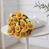 Ivydale 43inch Sunflowers Crochet Blanket Knitted Flower Bouquet Throw