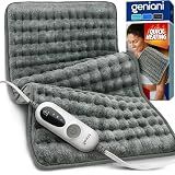 GENIANI Back Pain & Relaxation Gifts for Women – Electric Heating Pad for Back, Neck & Shoulders, Soft Microplush Electric Throw Heating Pad for Period Comfort, Fast Heating, Auto Shut Off, 12"x24"