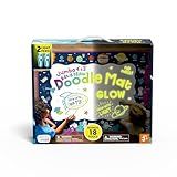 Chuckle & Roar - Aqua Draw Doodle Mat Glow - Water Color Magic Mat - Erase by Letting Mat Dry - Easy Play Anywhere - Ages 3 and Up