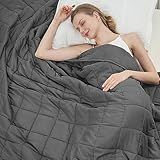 Weighted Blanket for Adults 20lbs, 48"x72", Twin Full Size Cooling Heavy Throw Blanket for 130-220lbs, Microfiber Soft Thick Big Blankets Weighted Comforter Breathable Gift for Sleeping, Grey