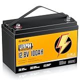 Rvpozwer 12V 100Ah LiFePO4 Lithium Battery Group 31 with Built-in 100A BMS