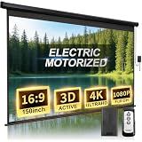 150 Inch Projector Screen Motorized Electric Rising Projector Screen Black