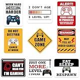 Video Game Party Decorations - 9 PCS Video Game Birthday Party Decorations Gaming Zone Signs for Boys Kids Gaming Birthday Supplies Funny Games Night Decoration for Door Windows Yard Wall Decor