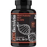 Keto Electrolyte Capsules with MCT, Magnesium, Potassium & Zinc – Probiotics, CoQ10 & Vitamin D3 for Hydration, Energy, Fasting Support, Low Carb & Carnivore Diets – 120 Unflavored Pills
