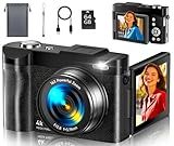 4K Digital Camera for Photography- 48MP Autofocus Vlogging Camera with 2.8" 180° Flip Screen, 16X Digital Zoom- Compact Point and Shoot Camera with 64GB SD for YouTube, Travel, Beginners