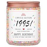 Homsolver 30th Birthday Gifts for Her Women, Happy 1995 30th Birthday Candle Gifts Ideas-Limited Edition 1995 Handmade Candles (Vanilla Birthday Cake Scent with Sprinkles)