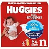 Huggies Size Newborn Diapers, Little Snugglers Baby Diapers, Size Newborn (up to 10 lbs), 84 Count, Packaging May Vary