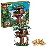 LEGO Ideas Tree House 21318, Model Construction Set for 16 Plus Year Olds with 3 Cabins, Interchangeable Leaves, Minifigures and a Bird Figure