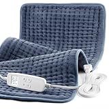 VAAGHANM Heating Pad: 33 x 17 inches Electric Heating Pad for Back Pain Relief -Extra Large Heat Pad for Shoulder/Neck/Cramp/Menstrual Pain - Upgraded 6 Timer & 6 Temperature Controller