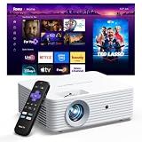 ELEPHAS Roku TV Smart Projector with Wi-Fi and Bluetooth