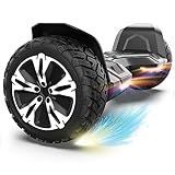 Gyroor Warrior 8.5 inch All Terrain Off Road Scooter with Bluetooth Speakers and LED Lights, Self Balancing Scooter for Kids ages 6-12 and Adults