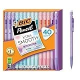 BIC Xtra-Smooth Pastel Mechanical Pencils with Erasers, Medium Point (0.7mm), 40-Count Pack, Bulk Mechanical Pencils for School or Office Supplies