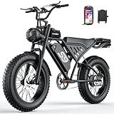 ASKGO Electric Bike for Adults, 2500W Peak Electric Dirt Bike, 100 Miles 36MPH E-Bike with 48V 20AH Removable Battery, 20" Fat Tire All-Terrain Ebike with NFC & Password Unlock
