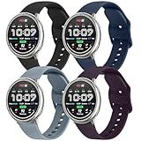 AK 4Pack Bands Compatible with Amazfit Active 2 / Active Watch Band Women Men, Soft Replacement Strap for Amazfit GTS 4 3 2 2e/GTS 4 2 Mini/GTR mini/Bip 3/3 Pro/Bip U Pro/Bip S Lite (C)