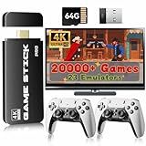2025 New Upgrade Retro Gaming Console Pro, Vide Game Consoles with 4K HDMI, Built-in 20000+ Games & 23 Emulators, Plug and Play Video Gaming Consoles with Upgrade Dual 2.4G Wireless Controllers (64G)