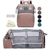 houscly Diaper Bag Backpack with Changing Station: Pink Baby Bags for Girls Boys New Mom Gifts Pañaleras Para Bebe Baby Girl Newborn Essentials Must Haves Baby Shower Gifts Baby Registry