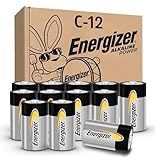 Energizer Alkaline Power C Batteries (12 Pack), Long-Lasting Alkaline C Cell Batteries