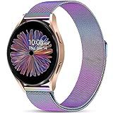 JKD Metal Band Compatible with Samsung Galaxy Watch 7 6 5 4 Band 40mm 44mm, Galaxy Watch 5 Pro 45mm/Watch 6 4 Classic 42mm 46mm 43mm 47mm/Active, 20mm Stainless Steel Strap Women Men, Colorful