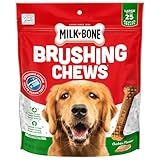 Milk-Bone Brushing Chews Daily Dental Dog Treats, Chicken Flavor, Large, 25 Count