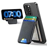 ESR Upgraded for MagSafe Wallet, 5 Card Holder, RFID Blocking, Magnetic Wallet for iPhone with Adjustable Stand, Slim for iPhone 16/15/14/13/12 Series, Not for 13/12 Mini, Vegan Leather, Black