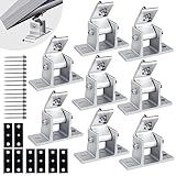Solar Panel Mounting Brackets, 8PCS Adjustable RV Solar Panel Mount, Tilt Angle 10-60 Roof Mounting Kit for Solar Panels 400 W, 500 W
