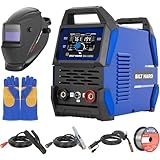BILT HARD 135A 3-in-1 IGBT Inverter Welder, 110V Flux Core MIG/Lift TIG/Stick Welding Machine with Synergic Control, LED Display, 2T/4T/SPOT Modes & Full Kit (Solar Helmet, Gloves)