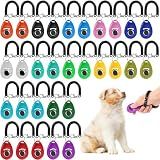Lawei 30 Pcs Dog Training Clicker with Wrist Strap, 14 Color Pet Training Clickers for Dogs Cats Birds Horses, Durable Animal Behavior Trainer Clicker Kit for Obedience and Positive Reinforcement