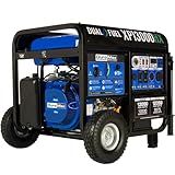 DuroMax XP13000HX 13,000-Watt Dual Fuel Portable Generator - Gas & Propane, Electric Start, Whole Home Power Backup, Transfer Switch Ready, RV & Emergency Ready