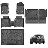 3W Floor Mats & Cargo Liner & Back Seat Cover for 2021-2026 Bronco 4 Door