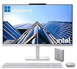 Lenovo 24" FHD All-in-One Desktop Computer for Home & Office, Intel Processor, 16GB RAM, 500GB External + 128GB PCIe, HDMI, Bluetooth 5.2, Business AIO, Vent-Hear, Wireless Keyboard & Mouse, Win 11
