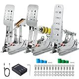 Simjack UT Sim Racing Pedals 200KG Load Cell Brake Pedal PC Racing Simulator Pedals Pressure Sensor HE Hydraulic Pedal (UT-P3)