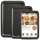 HONGBAKE Ceramic Baking Sheet Pan Set of 3, Easy to Grab, Non-Toxic