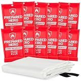 Prepared Hero Emergency Fire Blanket, Kitchen & Home, 39 x 39 in, 12 Pack