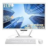 suevery All-in-One Desktop Computer, Core i5 16GB RAM 512GB SSD, HD Webcam Clear Calls,21.5 AIO Gaming pc,1080P Display, WiFi 6, Business All in One for Home Office Daily Use with Keyboard & Mouse