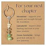 Sensemory Keychain For Coworker, Teacher, Nurse, Friend, Senior, Retirement Gift For Woman, Farewell, Going Away, New Job Key Chains, Last Minute Gift, Christmas Stocking Stuffers (Next Chapter)