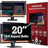 APeiSi 20 Inch Privacy Screen Filter for Computer Widescreen 16:9 Monitor, Privacy Shield, Anti-Glare and Anti-Blue Light Protector