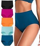 ASIMOON High Waisted Underwear for Women Cotton Postpartum Underwear C Section Briefs Soft Breathbale Ladies Panties L