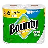 Bounty Select-A-Size Paper Towels, White, 2 Triple Rolls = 6 Regular Rolls