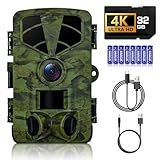 Fargarloo Trail Camera 4K, WiFi Game Camera, 120°Wide Angle, Night Vision Cameras, 32GB TF Card, IP66 Waterproof, Deer Scouting or Home Security, 0.2s Trigger Motion Activated for Wildlife