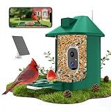Bird Feeder with Camera,WiFi Smart Bird House with Cam Solar Powered